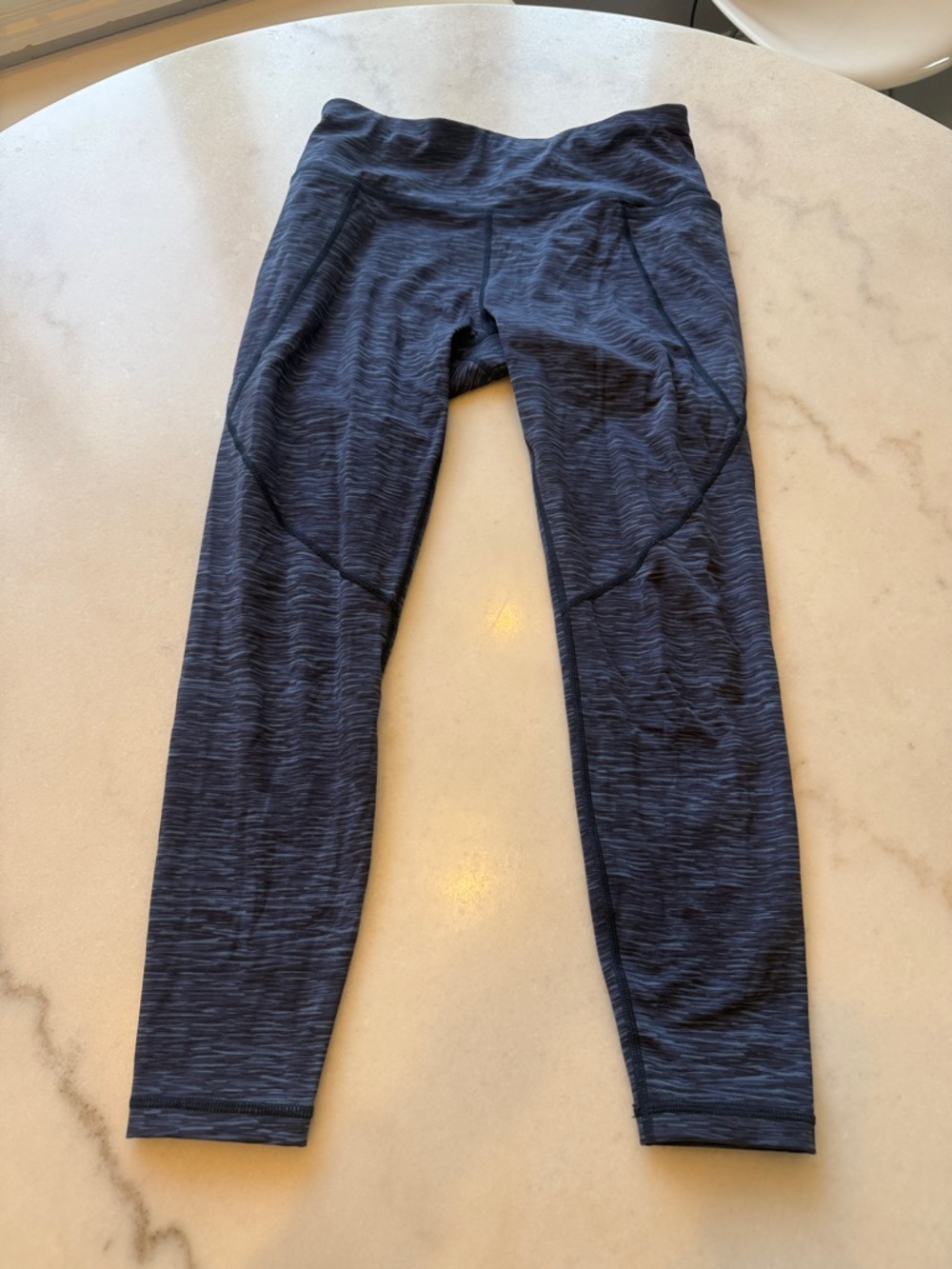 Sweaty Betty 7/8 length power Navy and blue stripe High Waist Leggings